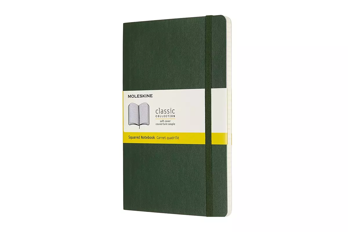 Een Moleskine Squared Soft Cover Notebook Large Myrtle Green koop je bij Moleskine.nl